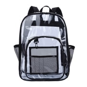JAHH Clear Backpack Heavy Duty Extra Large Transparent with Reinforced Bottom See Through Storage Large Capacity Student Backpacks Pvc Texture Of Material Schoolbag