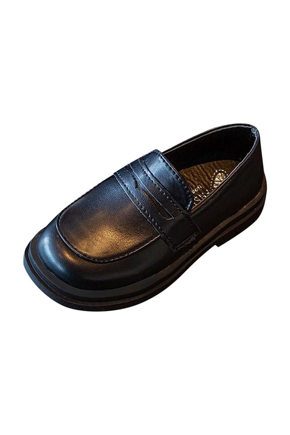 Clearence Boys’ Classic Oxford Leather Shoes for School Events - Spring/Autumn Formal Footwear with Cushioned Insole - Durable Construction