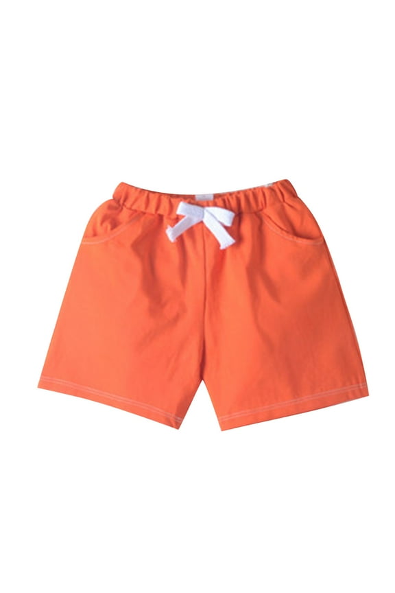 Clothes for Girls Fashion Casual Children's Candy Colored Colored Cotton Shorts Sports Pants Spring Summer Elastic Waist Comfortable Student Boys Girl Shorts(18-24 Months,N)