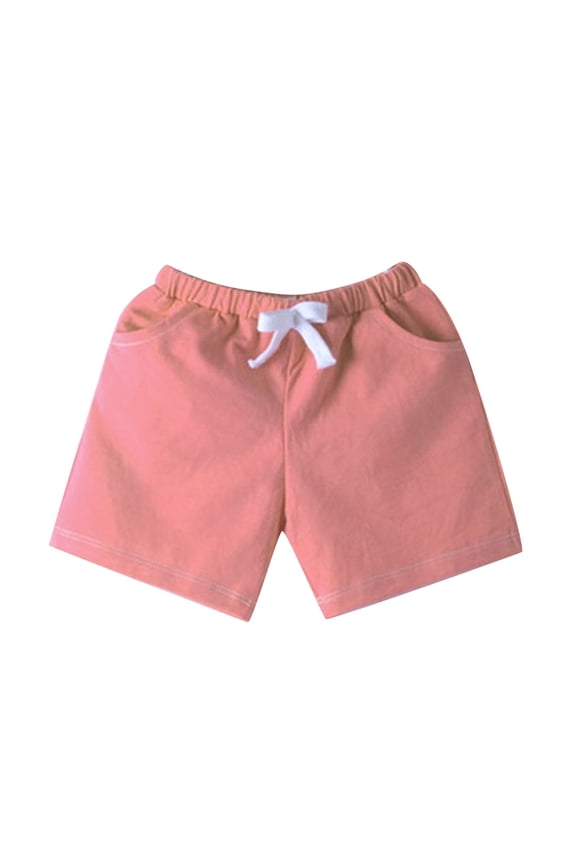 Clothes for Girls Fashion Casual Children's Candy Colored Colored Cotton Shorts Sports Pants Spring Summer Elastic Waist Comfortable Student Boys Girl Shorts(8-9 Years,M)