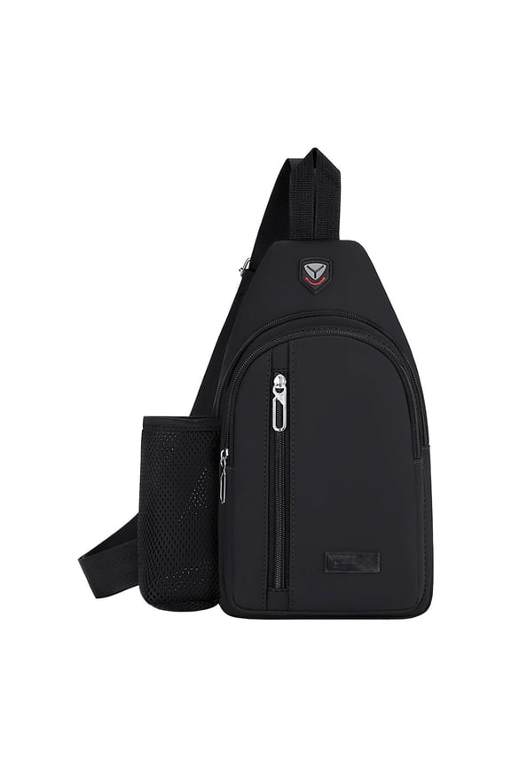Compact Sling Bag with Insulated Water Bottle Holder - Hands-Free Crossbody Pack, Adjustable Strap & Quick-Access Pocket for Running Hiking Daily Essentials