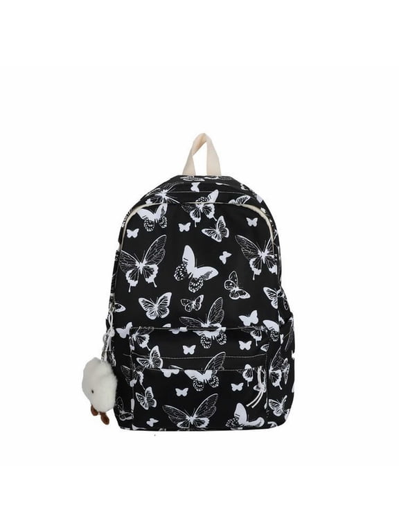 Cute Butterfly Backpack for Teen Young User Teens Women, Water Resistant School Bookbag, Lightweight Laptop Backpack for College Students