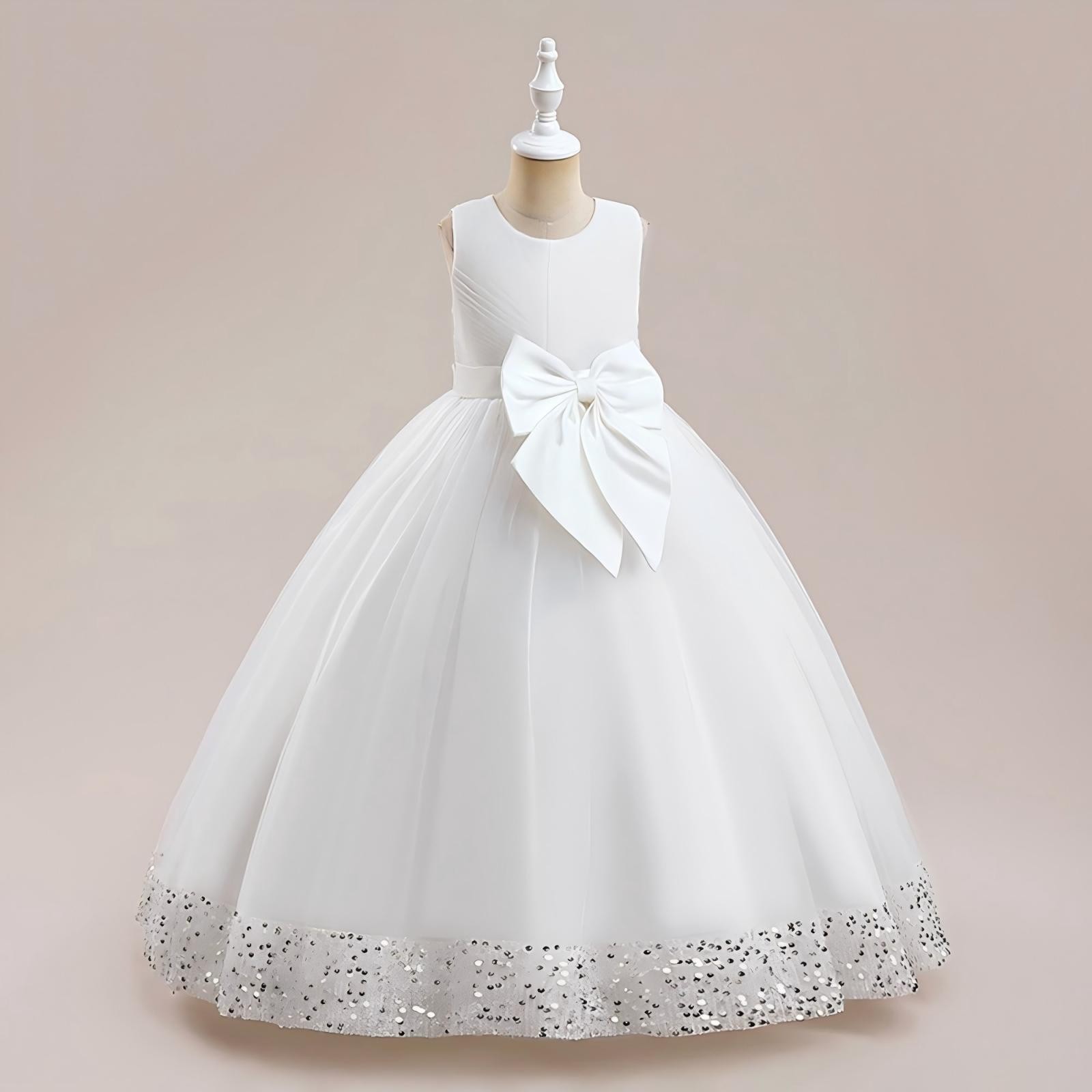 JAHH Cute Flower Girl Dress Princess Puffy Tulle Bridesmaid Wedding ...