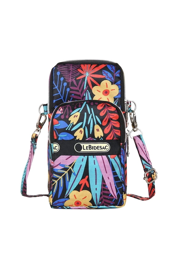 Fashion Neutral Nylon Water Proof Students Print Outdoor Sports Arm Shoulder Small Crossbody Wallet Women Mini Crossbody Purse Phone Shoulder Bag Mini Wallet Over Shoulder Strap
