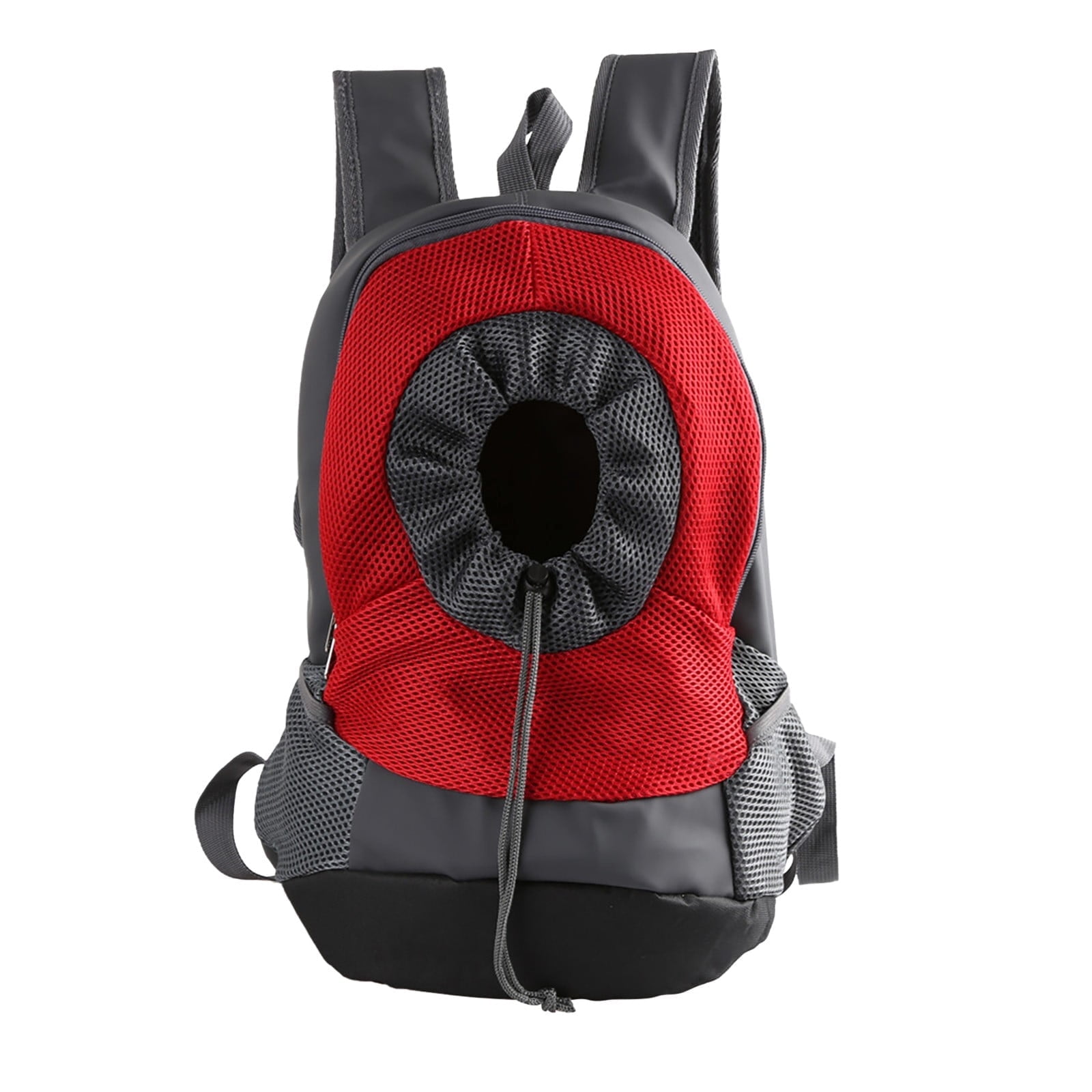 JAHH Foldable Mesh Pet Carrier Backpack, Breathable Dog Shoulder Bag with Chest Strap, Collapsible Cat Travel Bag for Small Animals Outdoor Vet Visits