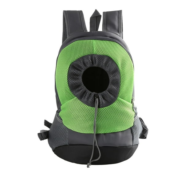 JAHH Foldable Mesh Pet Carrier Backpack, Breathable Dog Shoulder Bag with Chest Strap, Collapsible Cat Travel Bag for Small Animals Outdoor Vet Visits