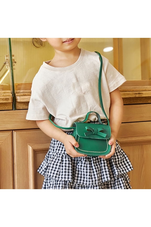 Girls Bowknot Handbag Purse Cute Leather Mini Shoulder Bag for Women Top-handle Totes Satchel Fashion Kids Bags Ladies Girls Holiday Travel