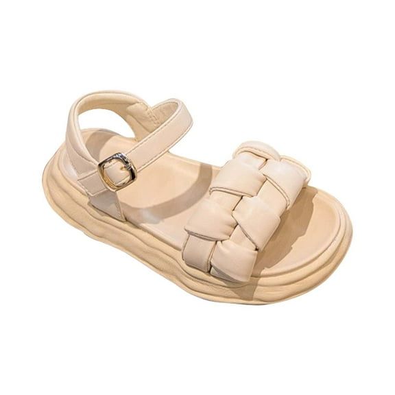 JAHH Girls Open Toe Princess Flat Sandals, Strappy Summer Fashion Casual Shoes for Toddler Little / Big Kids, Comfort Breathable Dress Sandals