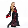 thumbnail image 1 of JAHH Girls Witch 𝐂ostume with Necklace Halloween Cos-play Dress Up Outfit for Kids Par𝐭y Trick or 𝐓reat Scary Fun Accessory, 1 of 8