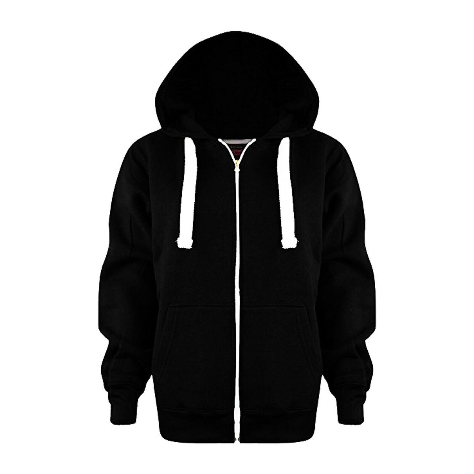 JAHH Kids Boys Girls Solid Color Long Sleeve Zip Up Hoodie