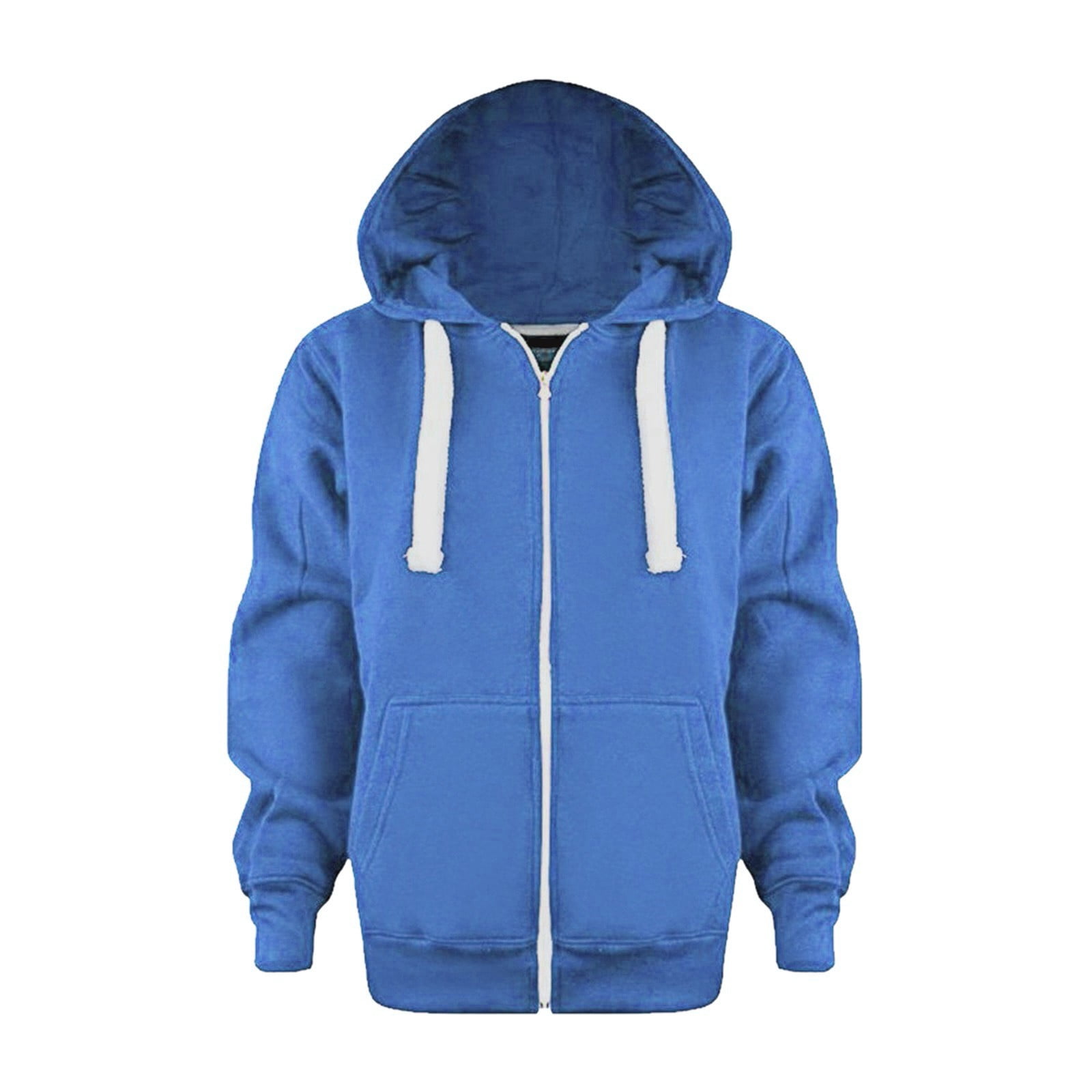 JAHH Kids Boys Girls Solid Color Long Sleeve Zip Up Hoodie