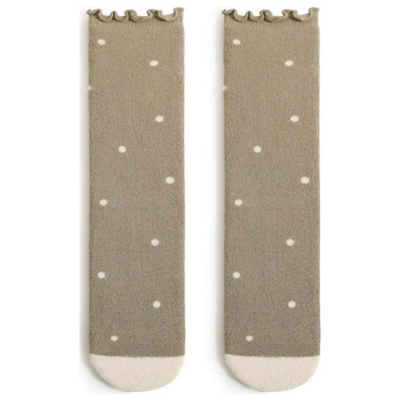 JAHH Kids Socks Babies and Children Thick Warm Knee-Length Loose Hose Crew Socks Fashion Comfortable Ankle Anti-Slip Warm Cute Cozy Sock (One Size,Green)