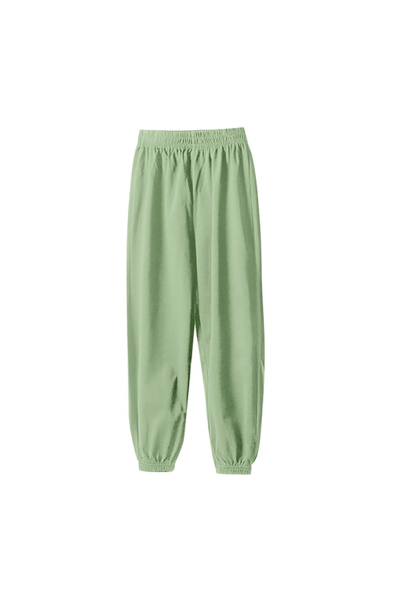 Kids Trousers Casual Breathable Korean Version Girls' and Boys' Pants Children's Cotton Air Conditioning Children Pants 14 Colors Loose Fit Leggings for Harem(6-7 Years,K)