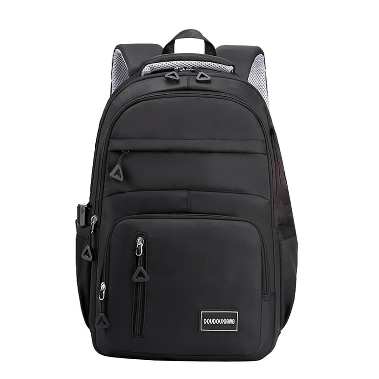 JAHH Korean Style Nylon School Backpack, Minimalist Large Capacity