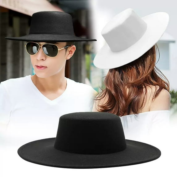 JAHH Ladies Gentlemen Headgear Men Women Elegant Autumn Winter Wool Bucket Cap Vintage Cloche Bowler Caps Velour Bowler Flat Top Hat Wide Brim Hats Fashion Foldable Hats