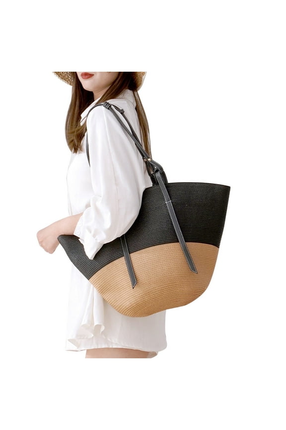 Ladies Straw Bag Women Shoulder Crossbody Bag Tote Large Capacity Fashion Spring Summer Travel Shopping Beach Picnic Gift for Mother Wife Girls