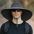 thumbnail image 1 of JAHH Men Outdoor Fashion Hat Sun Protection Fisherman Foldable Bucket Hats Double Faced Cap Four Seasons Drawstring Design Caps, 1 of 6