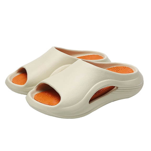 JAHH Men's Cloud Slides Pillow Sandals Thick Cushioned Sole Lightweight Non-Slip Indoor Outdoor House Slippers Open Toe Slide Shoes