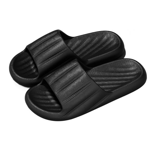 JAHH Men's Couple House Slippers Wide Width Plush Indoor Shoes Summer Fashion New Pattern Simple Solid Color Slippers for Men