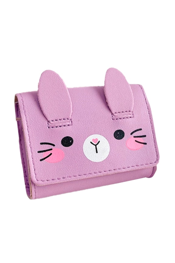 Mini Rabbit Shoulder Bag - Soft Cartoon Purse with Safety Closure for Baby First Wallet & Toy Storage