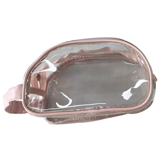 JAHH Premium Clear Makeup Bag with Inner Pocket Transparent Cosmetic Pouch Travel or Everyday Use Waterproof Small Beach Bags for Sunscreen Skincare Swim Toiletries Bag 