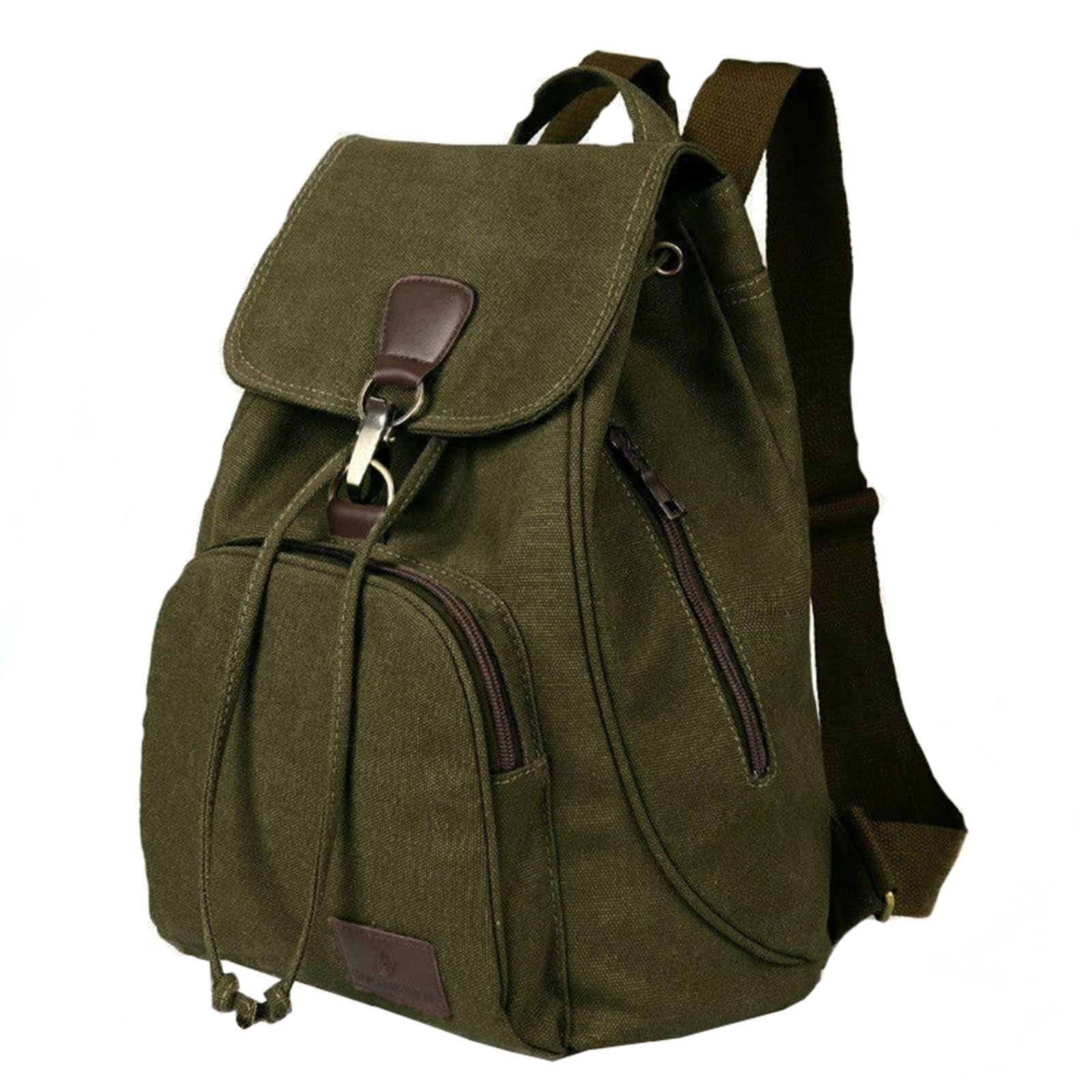 JAHH School Starts Season Laptop Bag Men and Ladies Fashion Solid Color Cloth Large Capacity Schoolbag Adjustable Shoulder Belt Double Zipper Backpack
