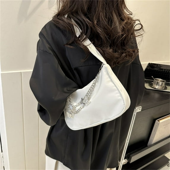 JAHH Shoulder Bags for Women Cute Tote Handbag Mini Clutch Purse Zipper Closure Ladies Underarm Animal Jewelry Chain Small Bag Casual Fashion One Shoulders Handbags