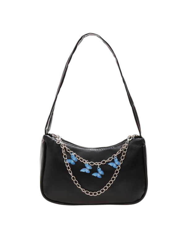 Shoulder Bags for Women Cute Tote Handbag Mini Clutch Purse Zipper Closure Ladies Underarm Bag Animal Jewelry Chain Small Casual Fashion One Shoulders Handbags