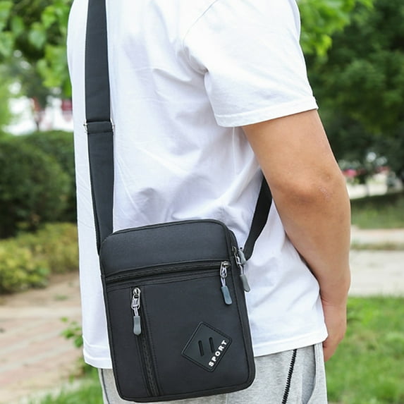 JAHH Small Crossbody Bag for Men Canvas Messenger Shoulder Bags Crossbody Satchel Men's Side Bags Over the Single Shoulder Purse Spring Summer Autumn Winter