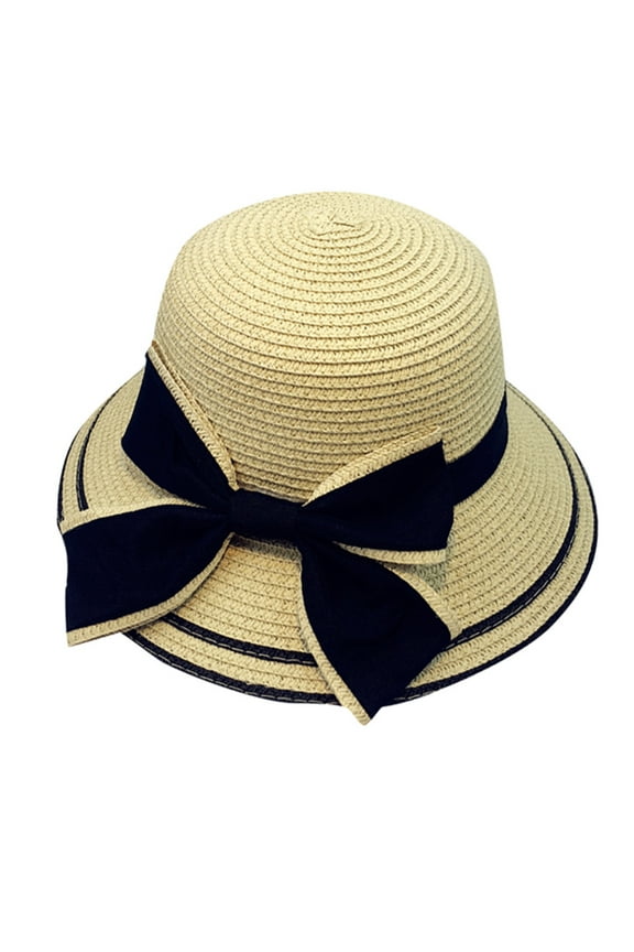 Spring Summer Casquette Fashion hood Fashion Hat Sun Parent-child Beach Cap Bow Women Baby Brim Summer Kids Flat Hat Girl Baseball Caps