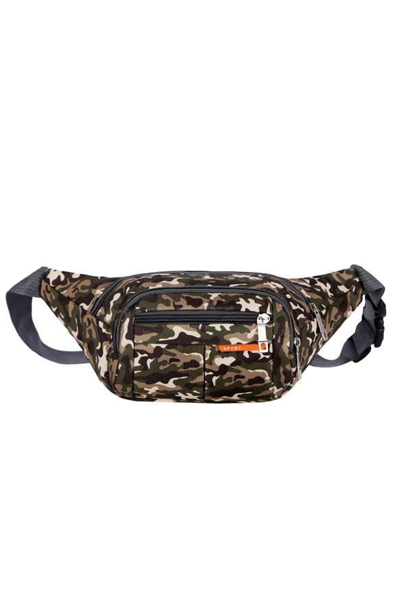 Tactical Camouflage Waist Pack Reflective Nylon Fanny Bag with Anti-Bounce Design for Running Hiking Gym Essentials Compact Water-Resistant Sport Gear