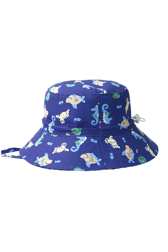 Toddler Bucket Hat with Cartoon Dinosaur Design, UPF 50+ Sun Protection Wide Brim Sun Hat for Outdoor Play, Lightweight Breathable Baby Hats for Boys Girls Summer Beach