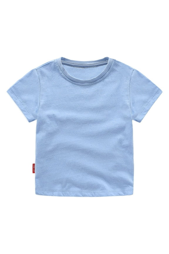 Toddler Girls Tops Boys Classic Fit Crewneck T Shirt Organic Cotton Soft Multi Pack Short Sleeve Basic Toddlers Kids Unisex Baby(4-5 Years,D)