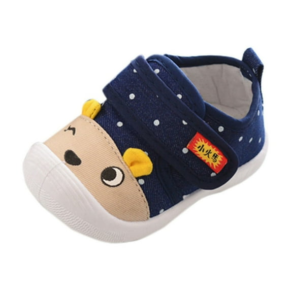 JAHH Toddler Sneakers Kids Baby Boys Girls Cartoon Anti-slip Shoes Soft Sole Squeaky Sneakers for Fall Winter Lightweight Breathable Non-Slip Shoe(2.5-3 Years,Dark Blue)