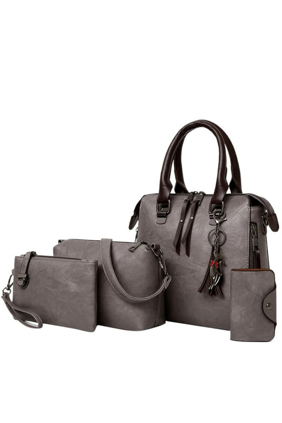 Tote Bag Set for Women Fashion Handbags Wallet Tote Shoulder Bags Top Handle Satchel Set Ladies Backpack 4pcs Four Seasons