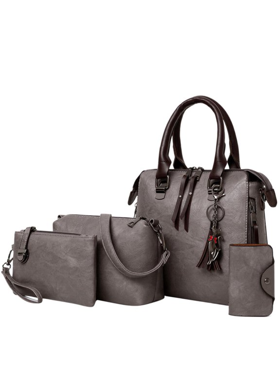 Tote Bag Set for Women Fashion Handbags Wallet Tote Shoulder Bags Top Handle Satchel Set Ladies Backpack 4pcs Four Seasons