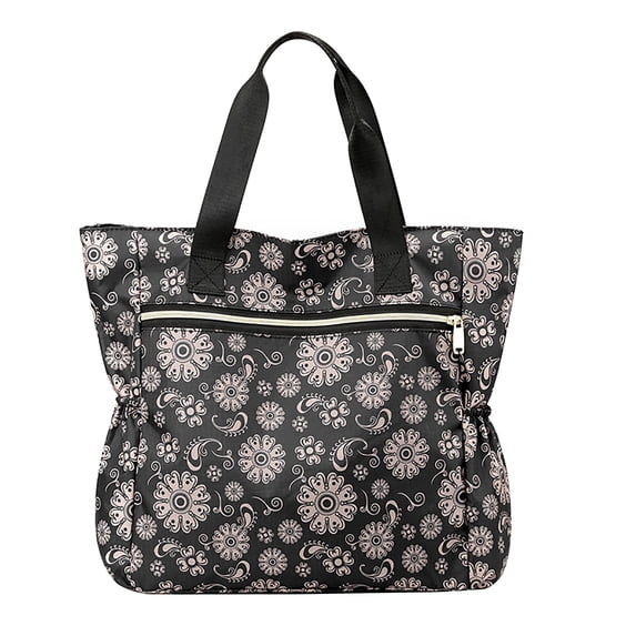 JAHH Tote Bag Women Large Lightweight Nylon Shoulder Handbags and Travel Work Purse Multi Pockets Shoulder Handbag Nurse Bags for Work