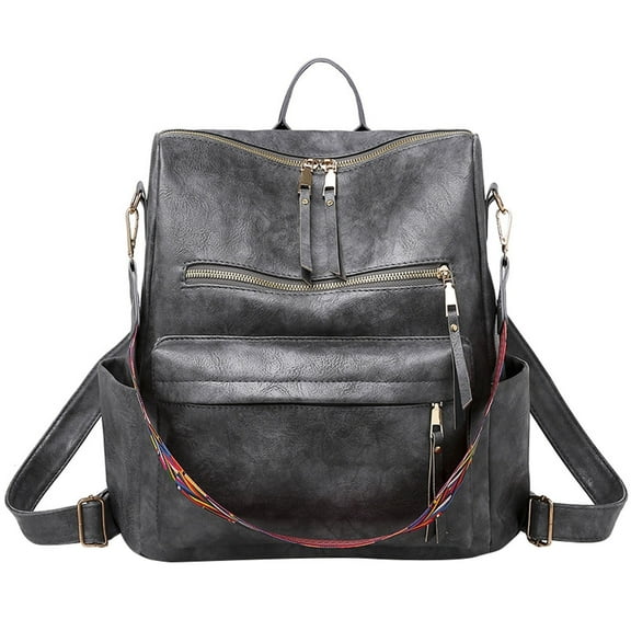 JAHH Women Backpack Fashion Leather Backpack Purse For Women Large Designer Travel Ladies Fashion Convertible College Shoulder Bags Laptop Tote