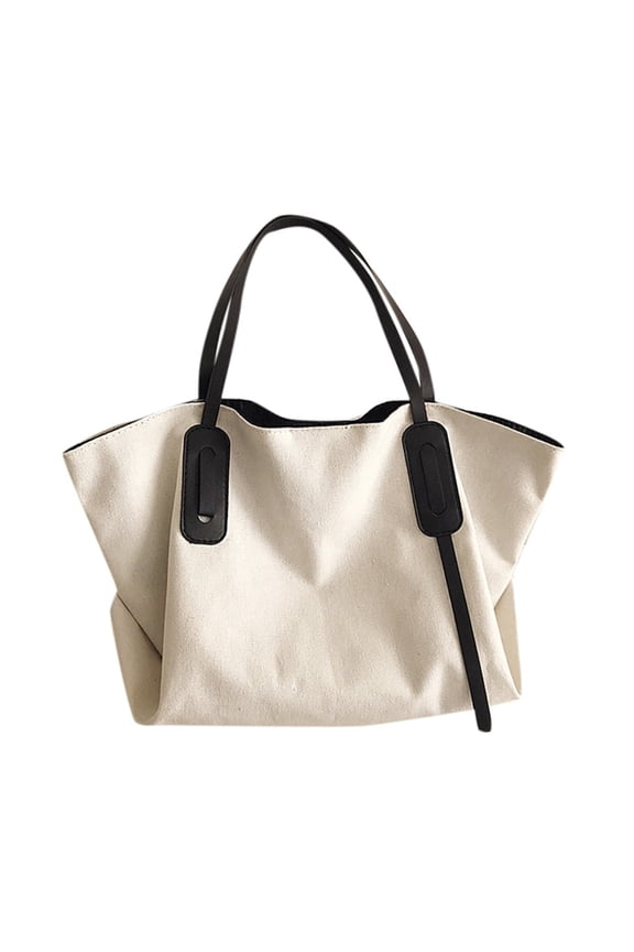 Women Canvas Shoulder Bag Handbags and Purse Cross-Body Messenger Travel mom Bags for Women's Fashion Trend Large Capacity Solid Color Canvas Handbag Shoulder Ba