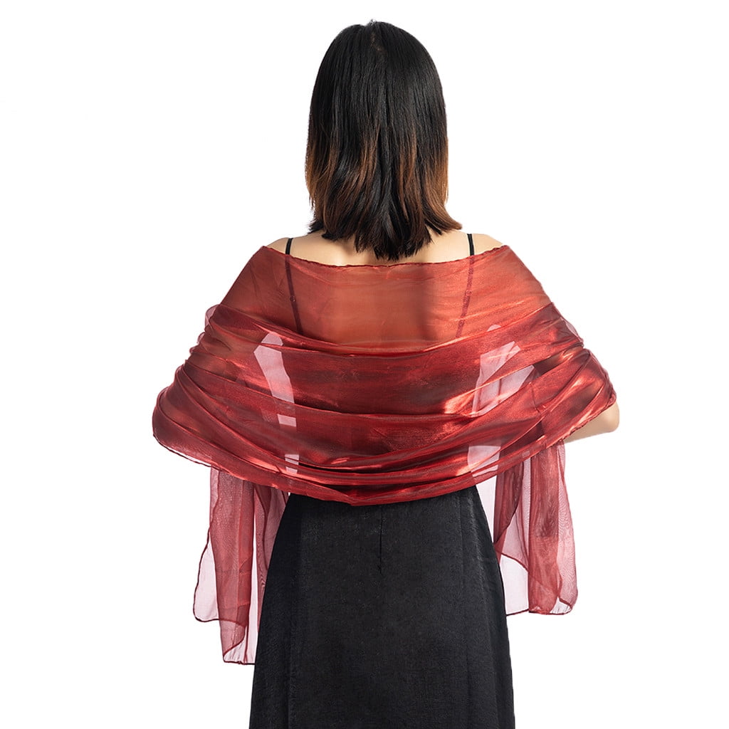JAHH Women Formal Scarf Evening Dress Wedding Shawl Solid Color Party Shawl Scarves Women