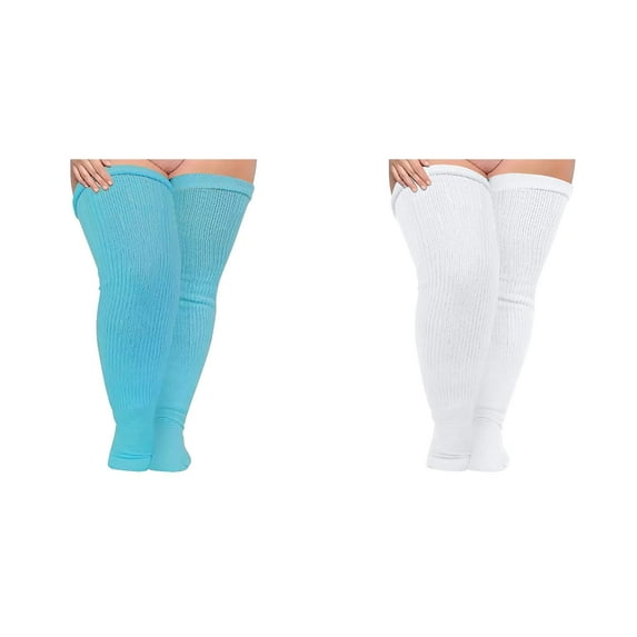 JAHH Women Plus Size Over Knee Cotton Socks Extra Long Extra Thick Thigh Socks Tall Nylon Soft Comfortable and Non-Sli Winter Fashionsocks