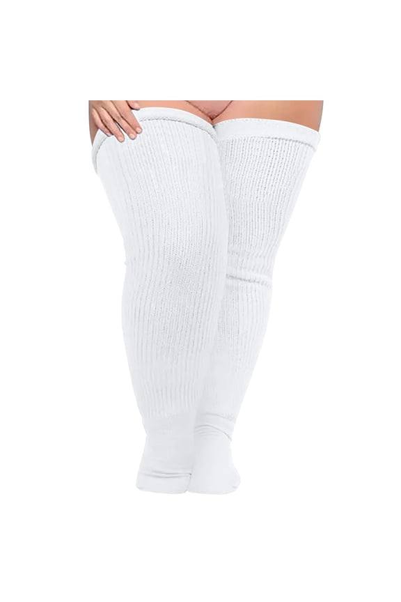 Women Plus Size Over Knee Cotton Socks Extra Long Extra Thick Thigh Socks Tall Nylon Soft Comfortable and Non-Sli Winter Fashionsocks