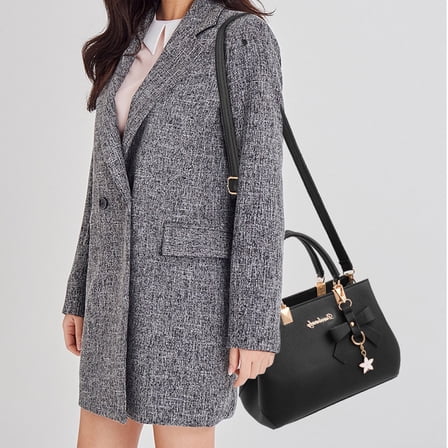 JAHH Women Purses and Handbags Fashion Tote Bag Shoulder Bags Top Handle Satchel Purses Washed Synthetic Leather Handbag 100pcs