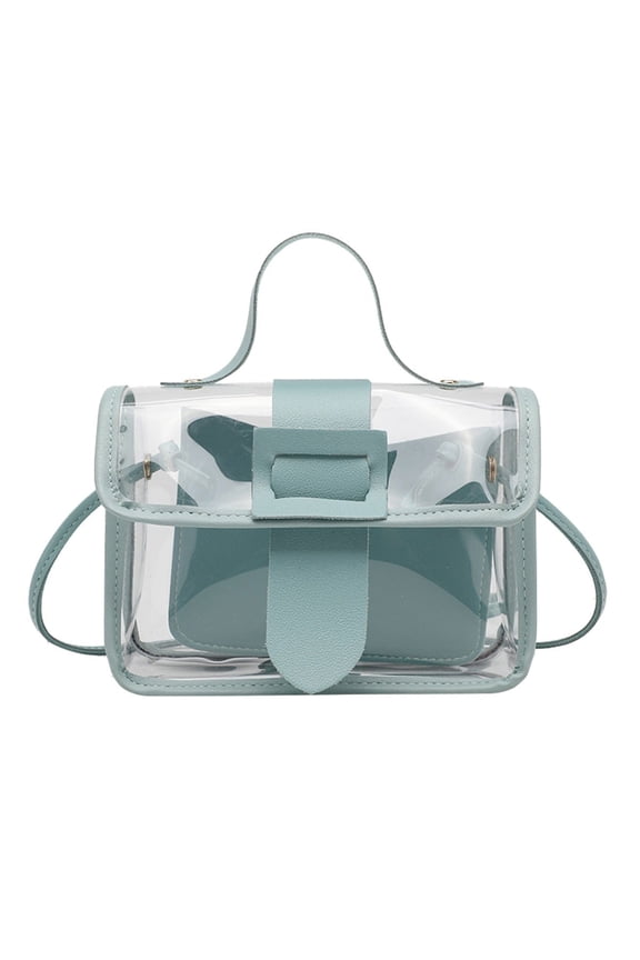 Women and Teen Girls Clear Bag Stadium Approved TPU Clear Purses Inside Pocket Crossbody Handbags Adjustable Strap for Concert Sporting Events