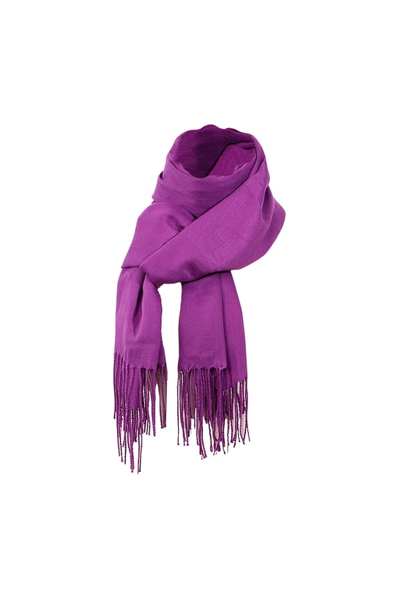 Women's Fashion Scarves Long Winter Purple Shawl Scarf Ladies Light Color Warm Scarf Girls Shawls Large Scarfs Knitted Tassel Scarf