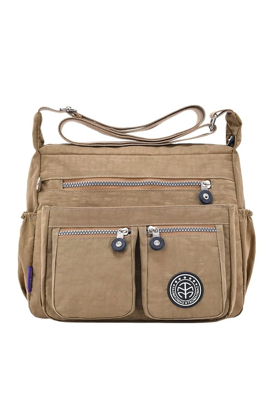 Women's Fashion Solid Color Nylon Crossbody Bag for Women with Anti theft RFID Pocket Waterproof Shoulder Bag Travel Purses and Handbag
