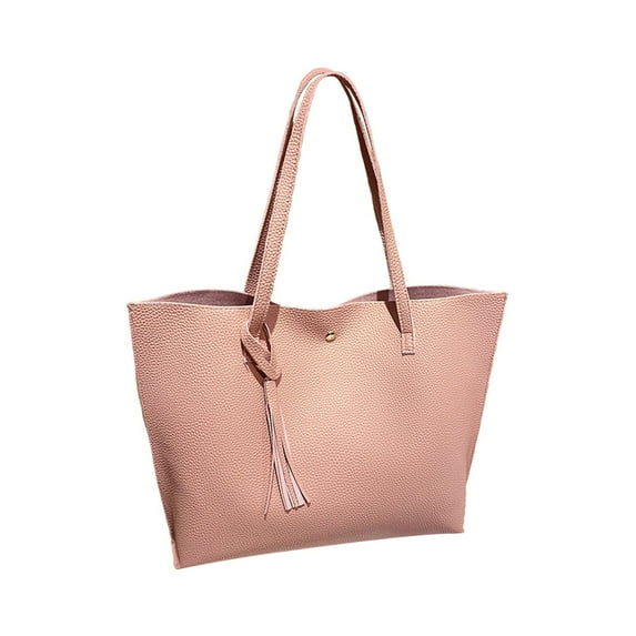 JAHH Women's Soft Faux Leather Tote Shoulder Bag from, Big Capacity Tassel Handbag From Shoulder Bag For Women Crossbody Bag Travel Work Commuter Back Pack