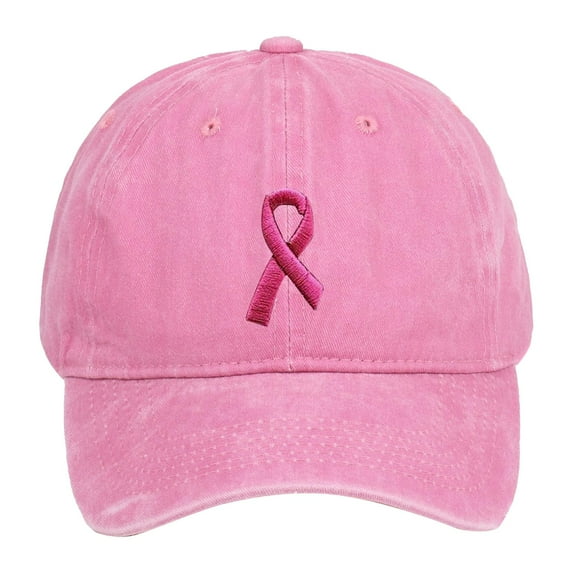 JAHH WomenCancer Awareness Hope Hats Pink Ribbons Strength Courage Inspiring Adjustable Cotton Baseball Cap Embroidered Adjustable Cancer Awareness Hat Cancer Gifts For Woman's