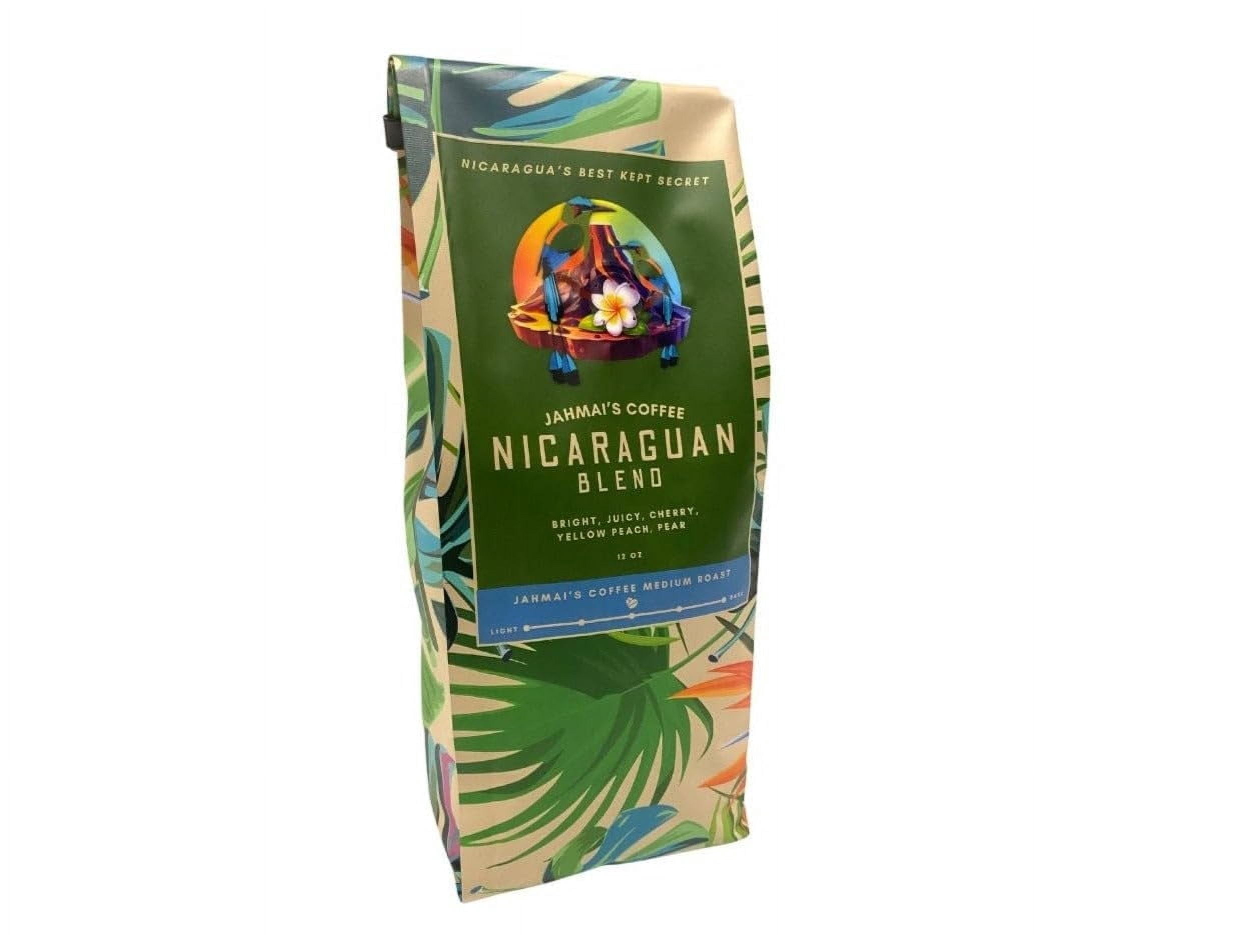 JAHMAI'S COFFEE Jahmai’s Coffee Company: Premium Nicaraguan Medium Roast Caturra Whole Bean - Gourmet Quality, Unmatched Flavor and Aroma for Coffee Enthusiasts