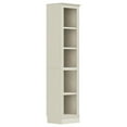 thumbnail image 1 of VAUXHILL & CO. Halston Narrow Bookcase, Adjustable Storage Shelving Unit, Cream, 1 of 9